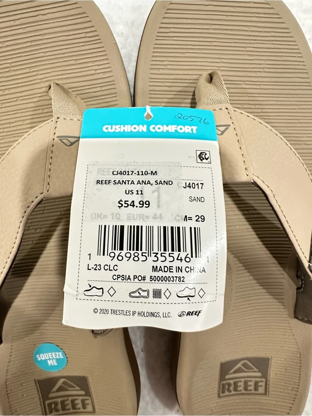 Reef Tan Men's Flip Flop Sandals